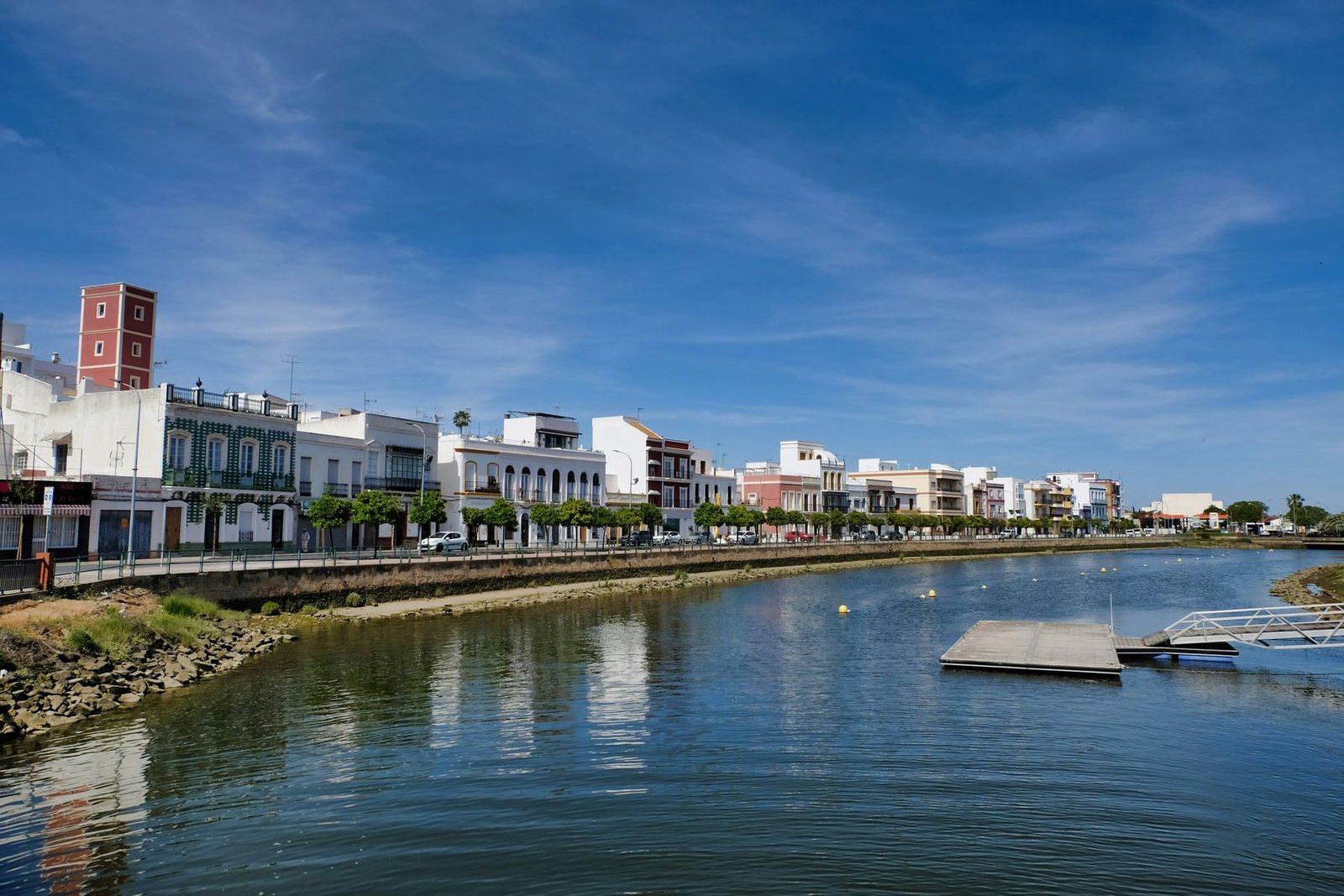 Houses along the Ayamonte riverfront